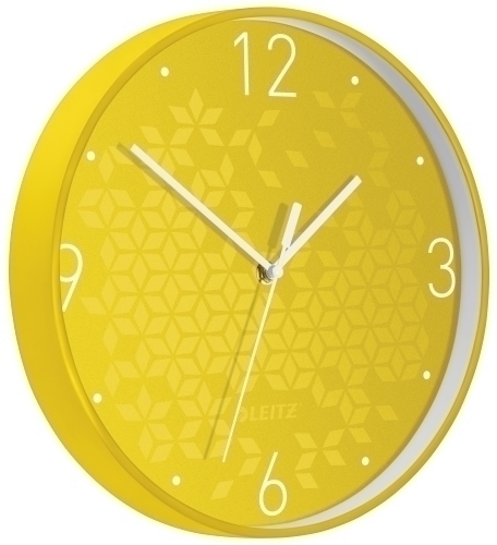 [90150016] Reloj pared WOW, amarillo/blanco