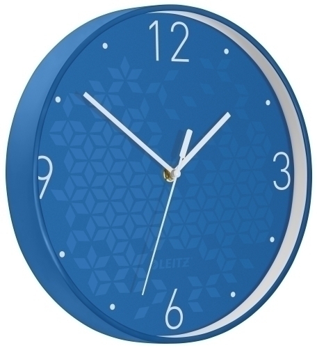 [90150036] Reloj pared WOW, azul/blanco