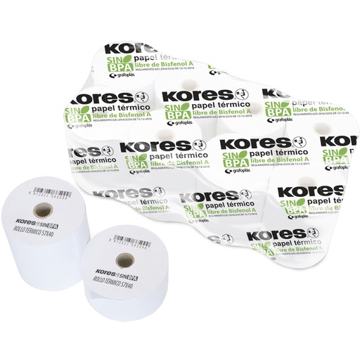 [56654100] ROLLITOS GRAFOPLAS 56654100 PAPEL TERMICO INCOLORO PACK 10 UNID.