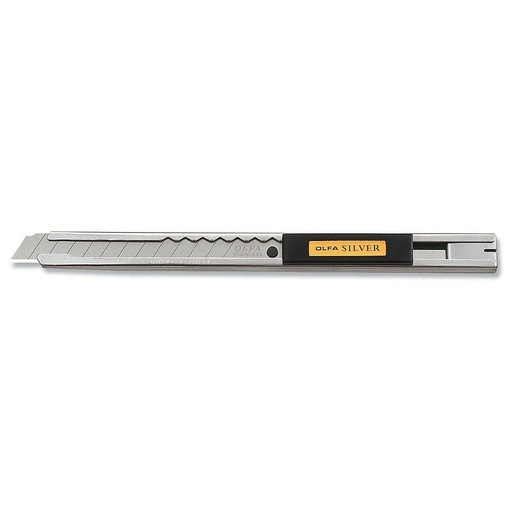 [SILVER] CORTADOR OLFA Silver ESTANDAR METALICO HOJA 9 CUCHILLA ASB-10, AB-10B, ABB-10B, AB-50, AB-SOL50, ASBB-10