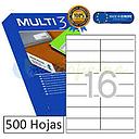 [10523] ETIQUETAS MULTI 3 10523 105,0X 35,0 MM. 500 HOJAS