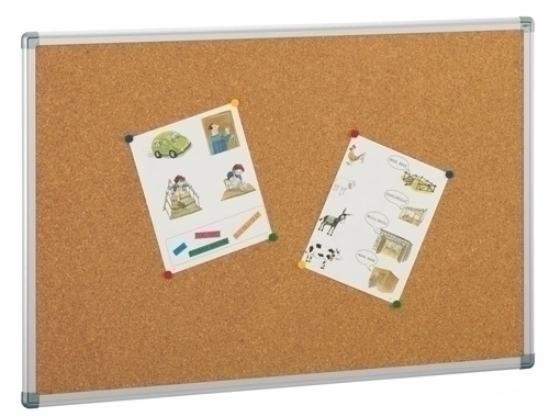 [601-3] TABLERO CORCHO FAIBO 601-3 SOLIDO MARCO ALUMINIO 90x120 cm