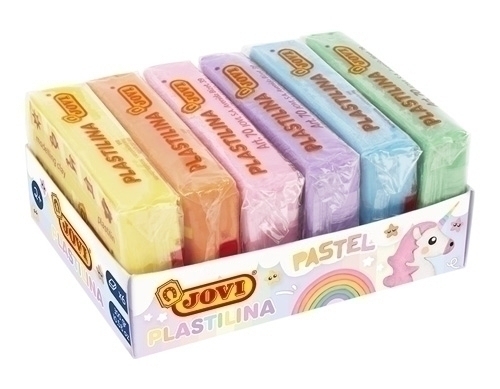[70/6P] PLASTILINA JOVI 70/6P PASTEL PASTILLA 50 gr. SURTIDO CAJA DE 6