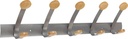PERCHERO PARED ALPMV5 GS CON 5 COLGADORES DOBLES ACABADOS EN MADERA
