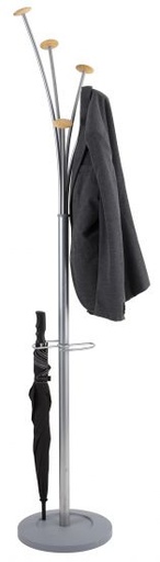 [ALPMFEST GS] PERCHERO ALPMFEST GS METAL GRIS Y COLGADORES MADERA