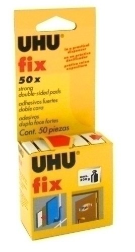 [40259] CINTA ADHESIVA DOBLE CARA UHU 40259 FIX TIRAS ESTUCHE 50