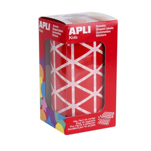 [04869] GOMETS APLI 4869 TRIANGULARES 20X20X20 MM. ROJO