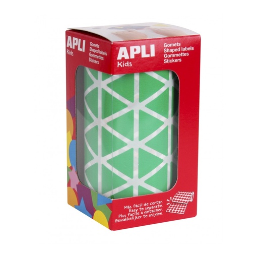 [04870] GOMETS APLI 4870 TRINAGULARES 20X20X20 MM VERDE