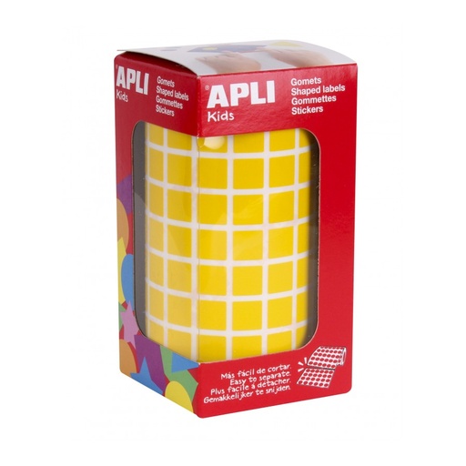 [4871] GOMETS APLI 4871 CUADRADAS 10X10 MM AMARILLO