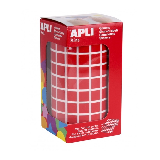 [4873] GOMETS APLI 4873 CUADRADAS 10X10 MM ROJO
