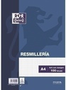 RECAMBIO OXFORD 100430272 RESMILLERIA TAPA BLANDA A4 100H.4X4 AZUL 