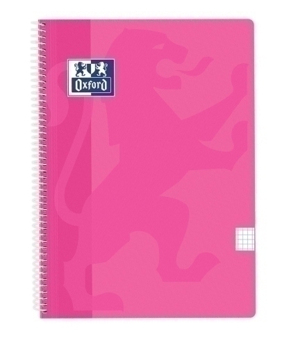 [400133568] CUADERNO OXFORD 400133568 SCHOOL T. PLÁSTICO Fº 80 4X4 90grs FUCSIA PASTEL
