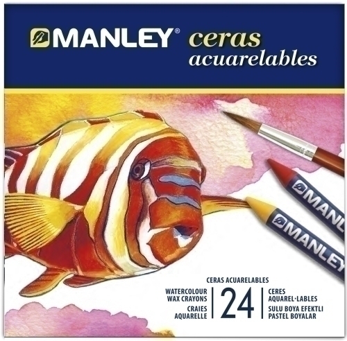[MNQ00424] CERAS MANLEY MNQ00424 ACUARELABLES ESTUCHE DE 24