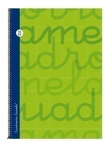 [7FTE002V] BLOC LAMELA 7FTE002V TAPA FORRADA Fº 80h CUADROVIA 2,5 mm VERDE