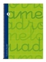 BLOC LAMELA 7FTE003V FORRADA Fº 80h CUADROVIA 3 mm VERDE