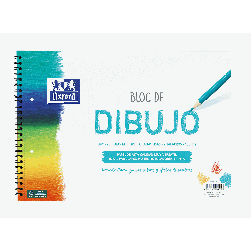 [400148235] BLOC DE DIBUJO  A4+ 20H.LISO TALADROS  130G