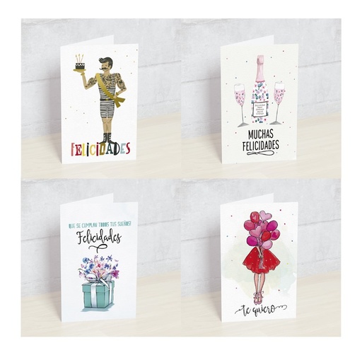 [PK-PT-FEL-E] POSTALES HAPPY MOTS PK-PT-FEL FELICITACIONES
