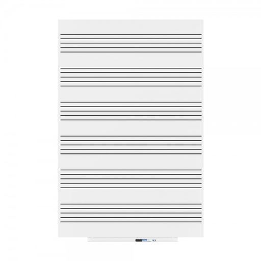 [6421RM] PIZARRA ROCADA 6421RM SKINMUSIC 100x150cm LACADA BLANCO PENTAGRAMA