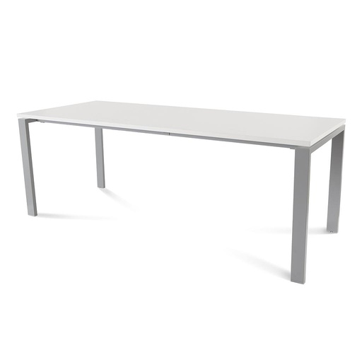 [2004MD04] MESA ROCADA 2004MD04 TOTAL 200X80 ALUMINIO/BLANCO