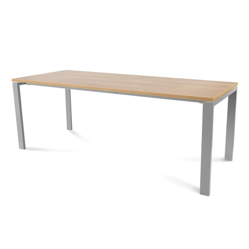 [2004MD08] MESA ROCADA 2004MD08 TOTAL 200X80 ALUMINIO / ROBLE