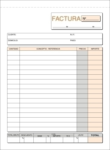 [T-6] TALONARIO LOAN T-6 FACTURAS 4º NATURAL (61N)