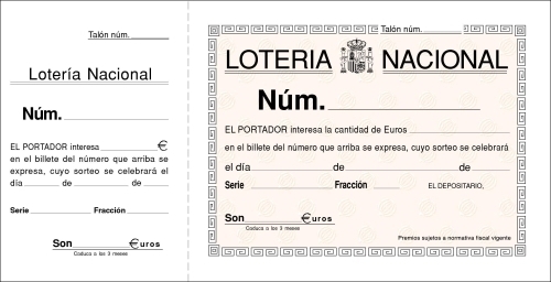 [T-15] TALONARIO LOAN T-15 LOTERIA DOS TINTAS 