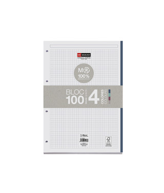 [MR7455] NB BLOC 100 CLA 4 COL. RECICLADO MR