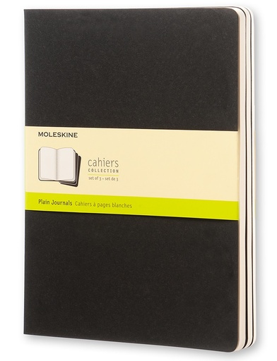 [0014203] LIBRETAS MOLESKINE 0014203 QP323 CAHIER NEGRAS XL 19X24 CM LISAS (SET DE 3)