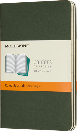 [0012149] LIBRETAS MOLESKINE 0012149 CH011K15 CAHIER VERDE MIRTILO P RAYAS (SET DE 3)