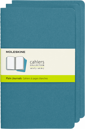 [0012723] LIBRETAS MOLESKINE 0012723 CAHIER AZUL ELECTRICO LARGE 13X21 CM  LISA (SET DE 3)