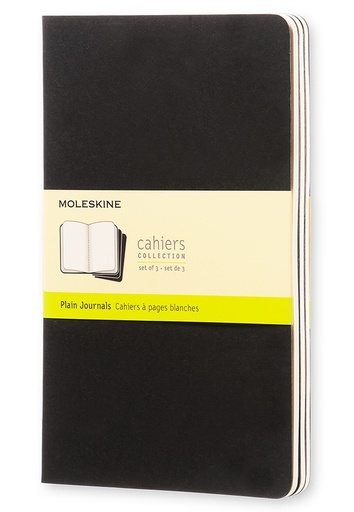 [0014103] LIBRETAS MOLESKINE 0014103 QP318 CAHIER NEGRAS LARGE 13X21 CM LISAS (SET DE 3)