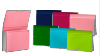 [80459-L] CARPETA PORTABLOC FOLDERMATE 80459-PGA L EXPANDIBLE A4 POP GEAR ARTS. COLORES SURTM.