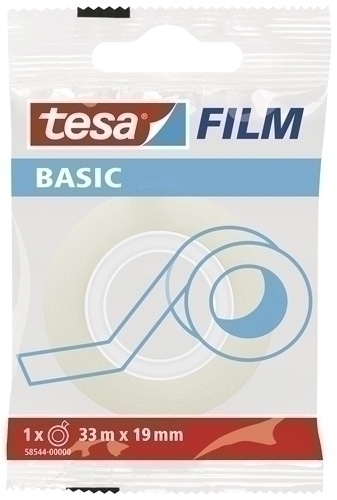 [58544-00000-00] CINTA ADHESIVA TESA 58544-00000-00 BASIC TRANSPARENT rollo 33x19
