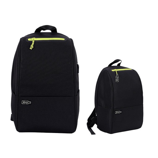 [XL2110] MOCHILA RPET XL2110 CON DETALLES AMRILLOS