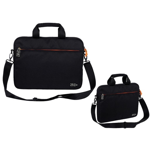 [XL2113] BOLSA RPET XL2113 PORTA ORDENADOR NEGRO CON DETALLES NARANJAS