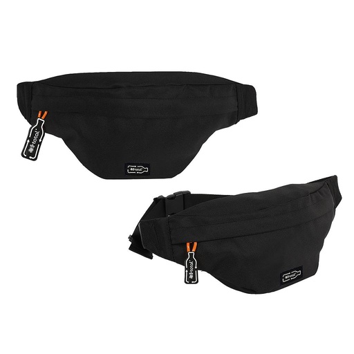 [XL2115] BOLSA RPET XL2115 NEGRA CON DETALLES NARANJA