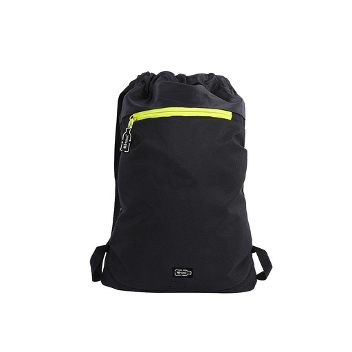 [XL2128] MOCHILA RPET XL2128 NEGRA CON DETALLES AMARILLOS