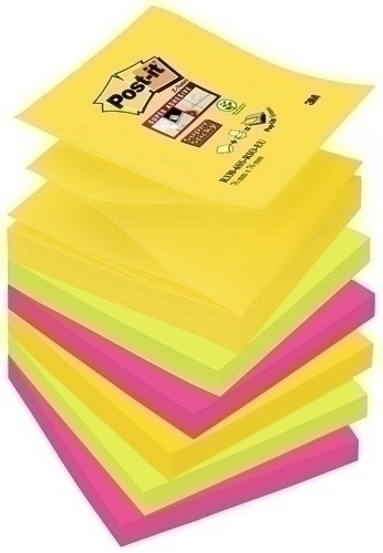 [R330-6SS-RIO-EU] NOTAS ADHESIVAS POST-IT R330-6SS-RIO-EU 90h Z NOTES 76x76 (R330) SUPER STICKY COLORES RIO DE JANEIRO PACK de 6