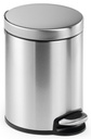 PAPELERA DURABLE 340023 METALICA REDONDA 5 LITROS con PEDAL INOXIDABLE