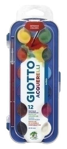 [F351200] ESTUCHE 12 GIOTTO F351200 ACUARELAS 30 MM