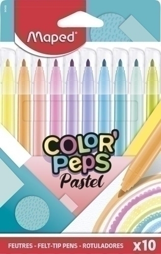 [845469] ROTULADOR FIBRA MAPED 845469 COLOR´PEPS PASTEL ESTUCHE de 10