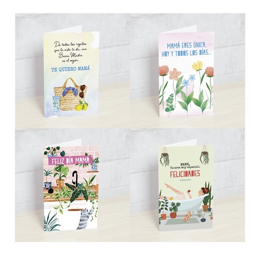 [PK-PT-MAD-E] POSTALES HAPPY MOTS PK-PT-MAD-E MADRE VARIADAS