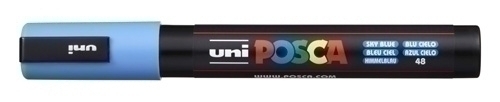 [264358000] MARCADOR UNI-BALL 264358000 T.OPACA NO PERM. UNI POSCA 1,8 (PC-5M) AZUL CIELO