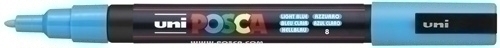 [263590000] MARCADOR UNI-BALL 263590000  T.OPACA NO PERM. UNI POSCA 0,9 (PC-3M) AZUL CLARO