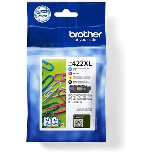 [LC422XLVAL] CARTUCHO BROTHER LC-422XLVAL PACK 4