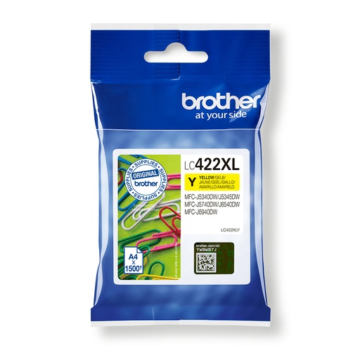 [LC422XLY] CARTUCHO BROTHER LC422XLY AMARILLO LARGA DURACION
