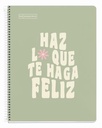 CUADERNO MR46944 NB1 A4 80 CLA 90G MESSAGES VERD SALVIA
