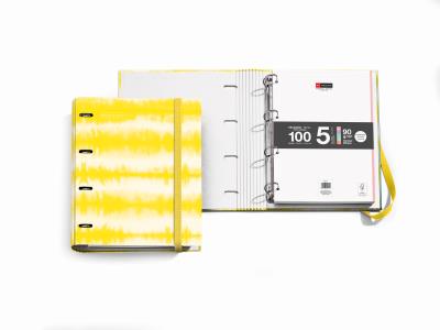 [MR15092] CARPEBLOC MR15092 ANTIVIRAL TIE DYE CARTON FORRADO A4 4 ANILLAS MIXTAS AMARILLO NEON