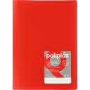 CARPETAS CON FUNDAS GRAFOPLÁS 01310051 POLIPLAS 10 FUNDAS  DIN-A4 ROJO