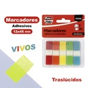INDICE FIXO 65008080 POPUP 5 MARCADORES BANDERITAS  20H 12X45MM VIVO